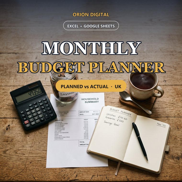 Monthly budget planner spreadsheet
